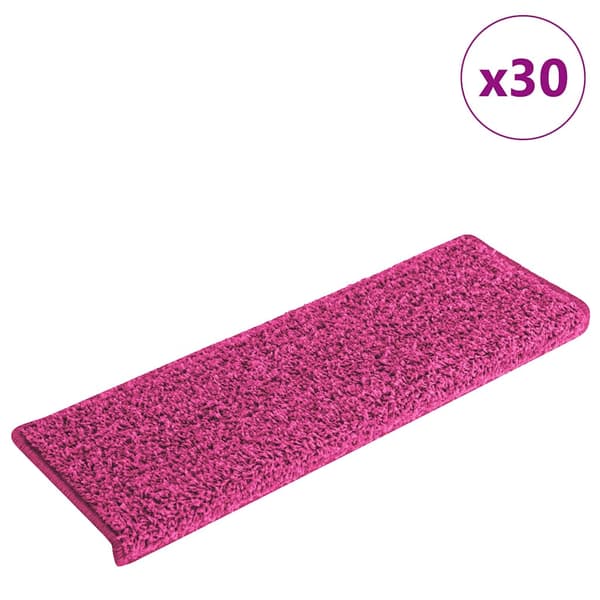 Trappmattor 30 st 65x21x4 cm rosa rektangulär kant
