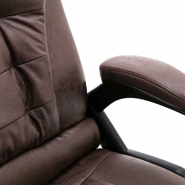 Massagekontorsstol mörkbrun konstmocka