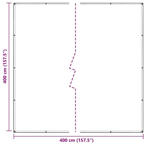 Klar presenning med öljetter 4x4 m PVC