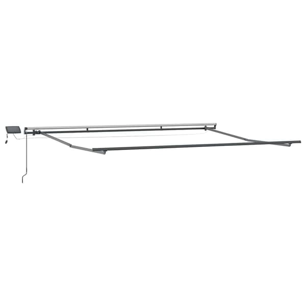 Utfällbar markis orange och brun 400 ×350 cm tyg