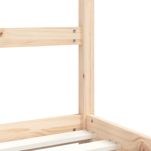 Sängram för barnsäng 2x(80x200) cm massiv furu