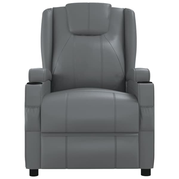 Massagefåtölj antracit konstläder