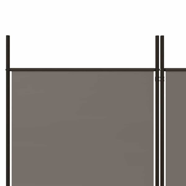 Rumsavdelare 4 paneler antracit 200x220 cm tyg