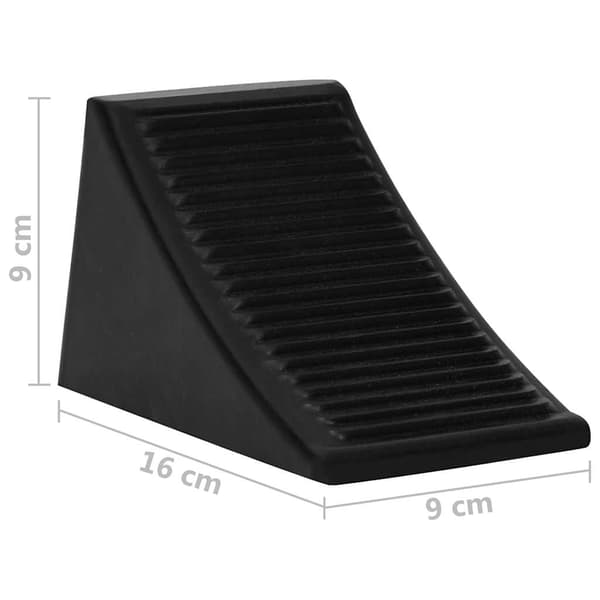 Hjulstopp 4 st 16x9x9 cm gummi