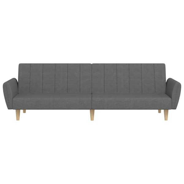 Bäddsoffa 2-sits ljusgrå tyg