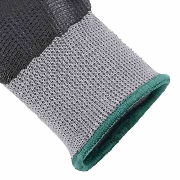 Arbetshandskar 12 pcs Grå och svart 11 / XXL Polyester