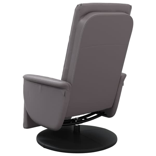Reclinerfåtölj med fotstöd grå konstläder