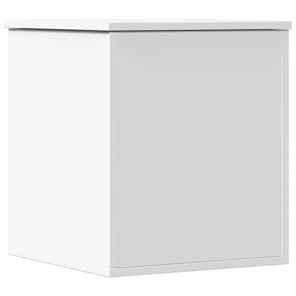 Förvaringslåda vit 40x42x46 cm konstruerat trä