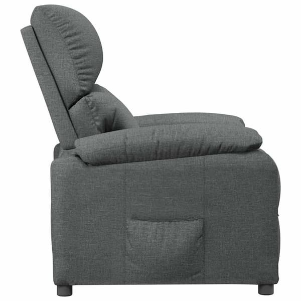 Reclinerfåtölj mörkgrå tyg