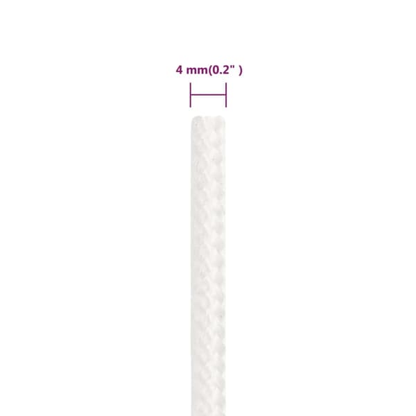 Båtlina helvit 4 mm 250 m polypropylen