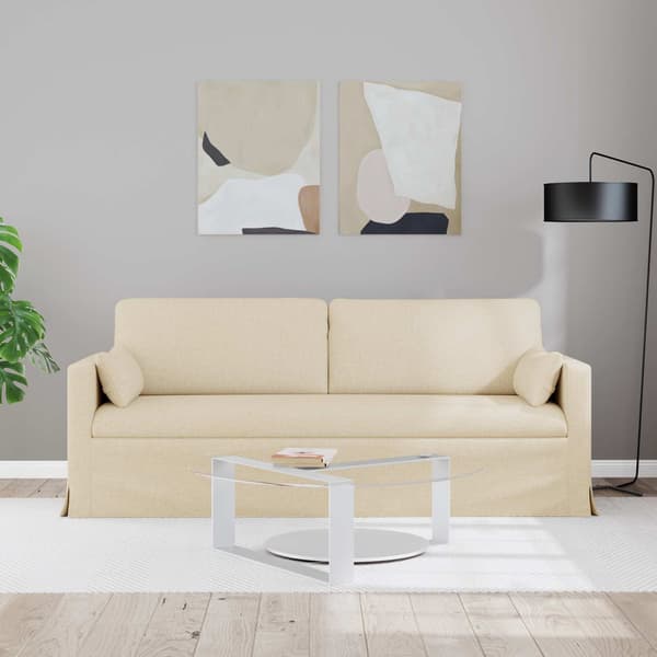 Soffa Kräm 198 x 78 x 80 cm tyg
