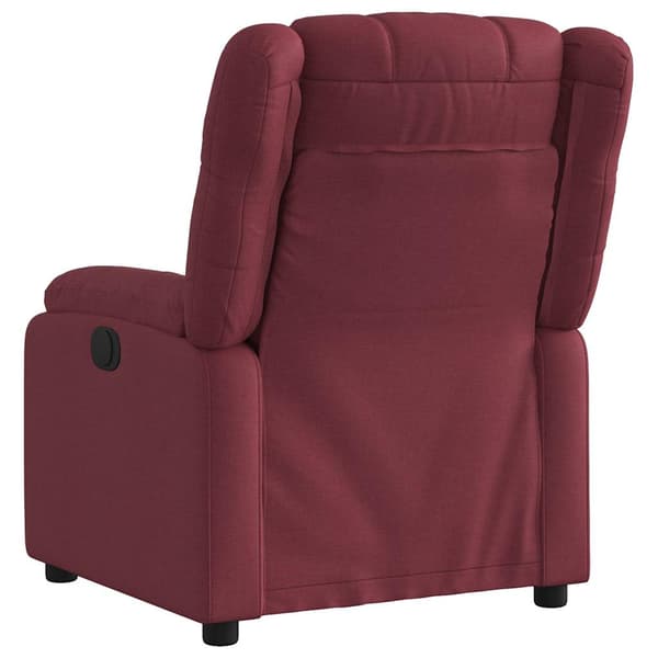 Reclinerfåtölj vinröd tyg