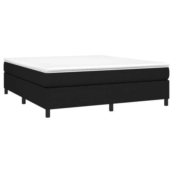 Boxspring-sängram svart 180x200 cm tyg
