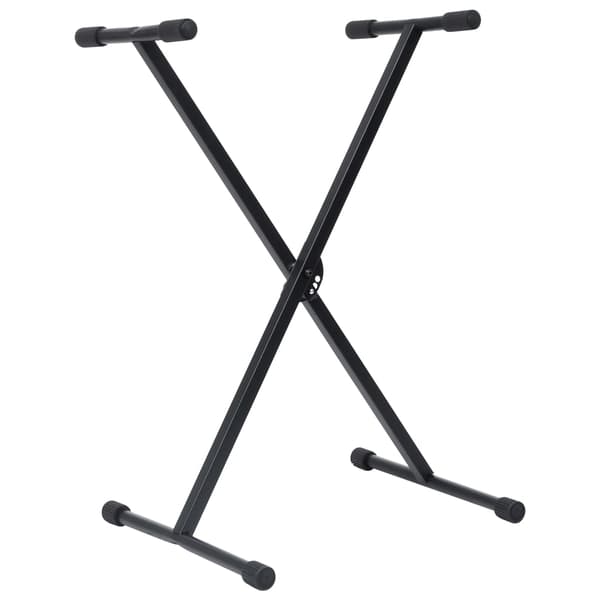 Keyboardstativ med pall svart