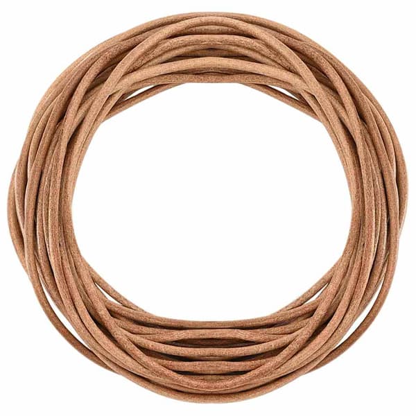 Läder Snöre Brun Ø2,5 mm x 50 m Skinn
