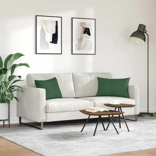 Sofakuddar 2 pcs Mörkgrön 60 x 40 cm Kordread tyg