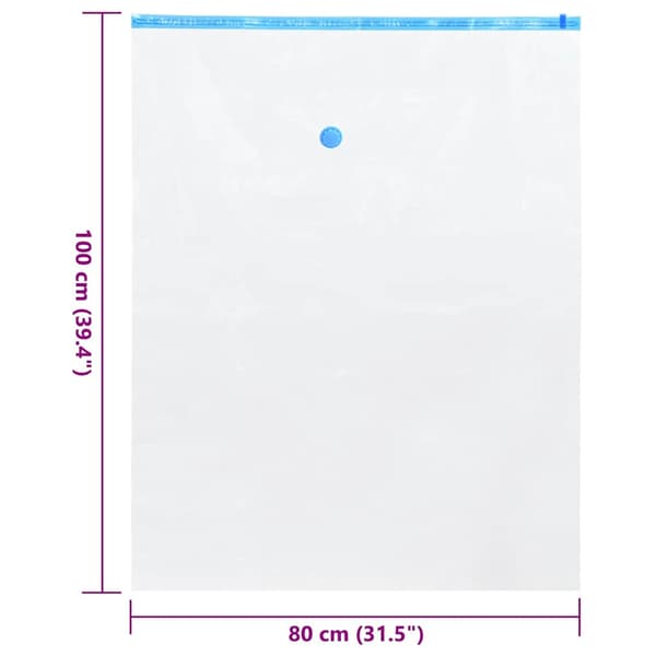 Förvaringspåsar 5 st Transparent och Blå 100 x 80 cm