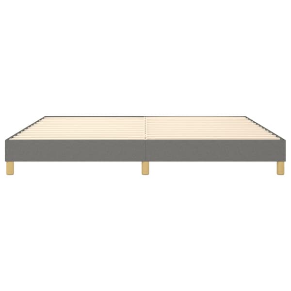 Boxspring-sängram mörkgrå 200x200 cm tyg