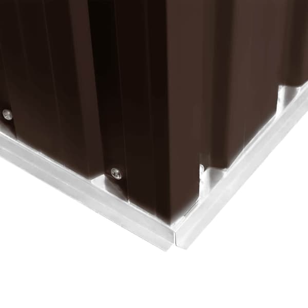 Förvaringsbod brun 257x205x178 cm stål