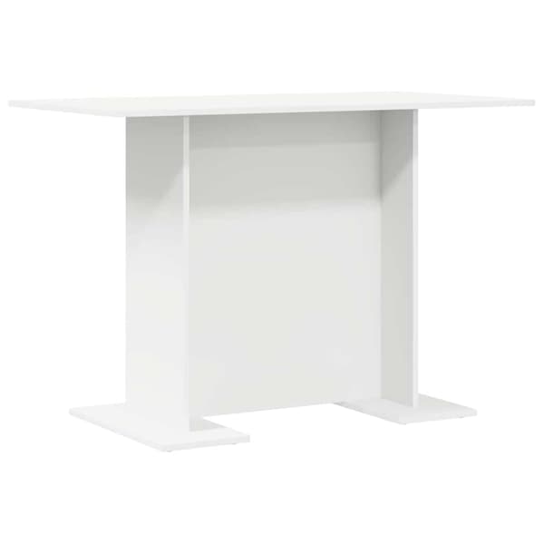 Matbord 110 x 60 x 75 cm Konstruerat trä Vit Rektangulär