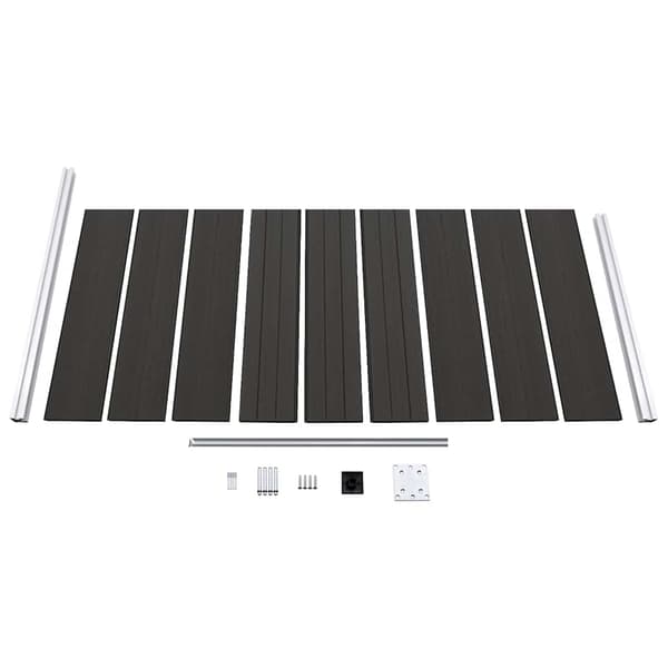 Staketpanel WPC 95x186 cm svart