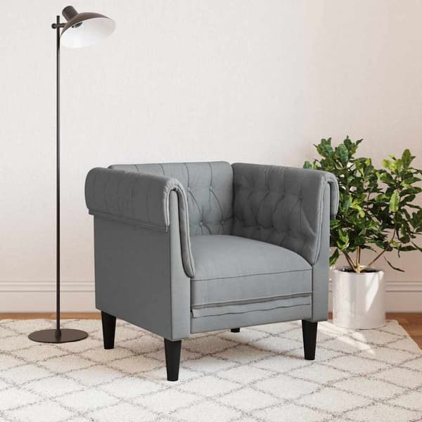 Soffa Ljusgrå 78,5 x 74,5 x 74,5 cm Polyester