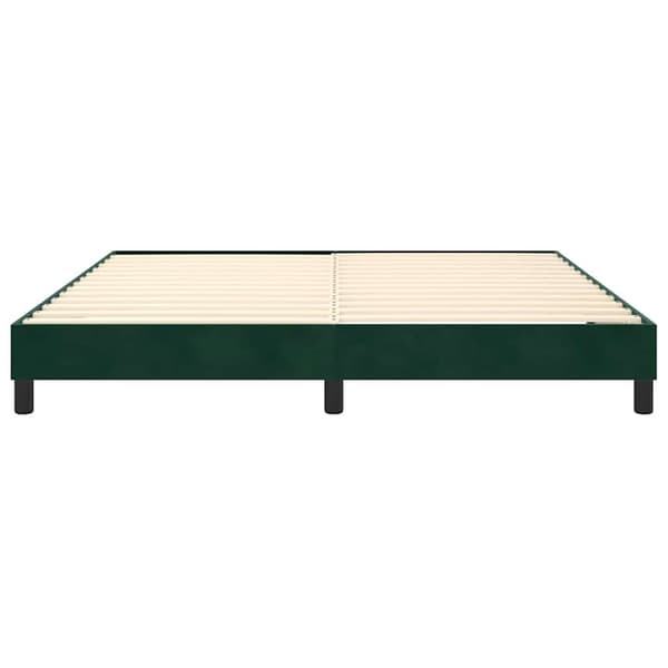 Boxspring-sängram mörkgrön 180x200 cm sammet