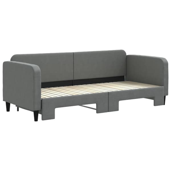 Dagbädd utdragbar mörkgrå 80x200 cm tyg