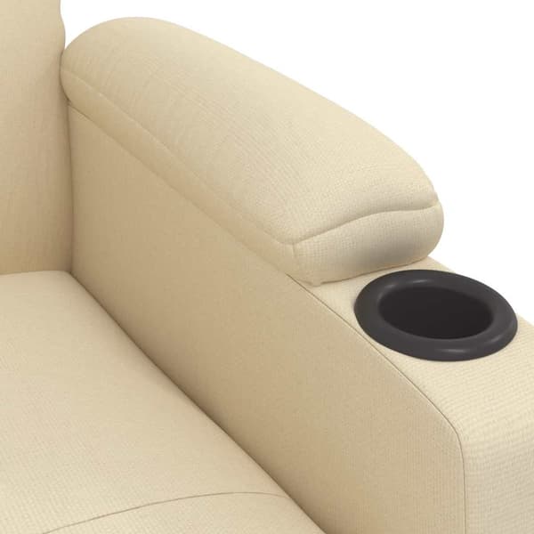 Reclinerfåtölj gräddvit tyg