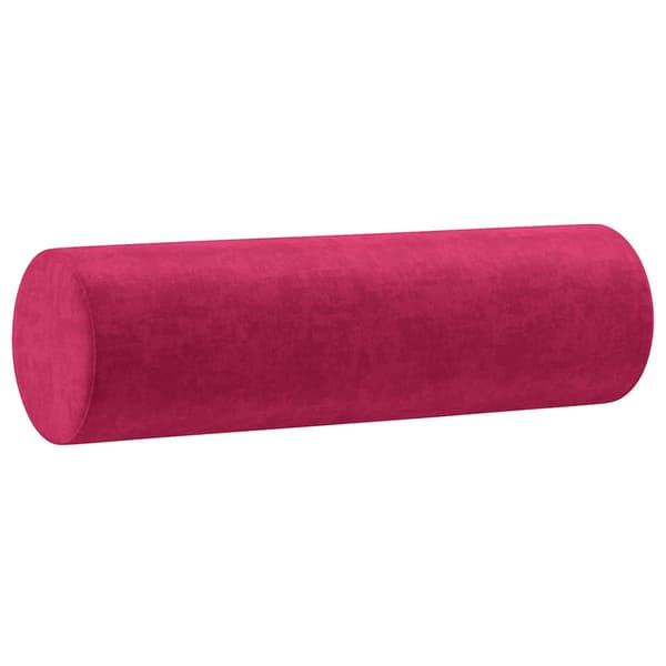 Prydnadskuddar 2 st vinröd Ø15x50 cm sammet