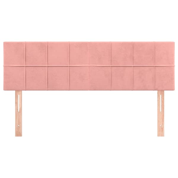 Sänggavlar rosa 144x5x78/88 cm sammet