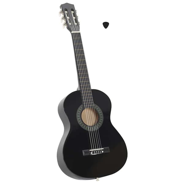 Gitarr för nybörjare och barn klassisk svart 1/2 34"