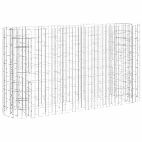 Planteringsgabion galvaniserat järn 190x50x100 cm