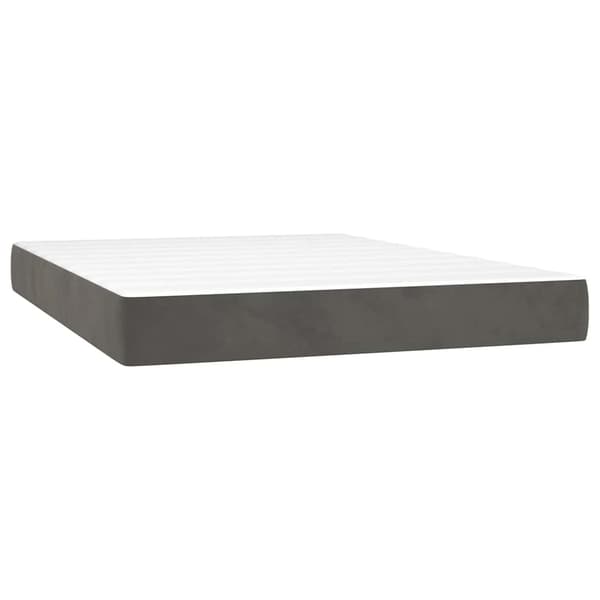 Pocketresårmadrass medium mörkgrå 140x210x20 cm sammet