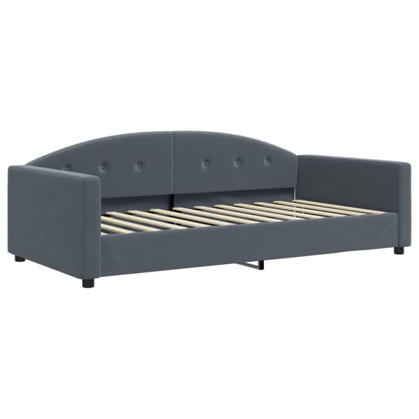 Dagbädd utdragbar mörkgrå 100x200 cm sammet