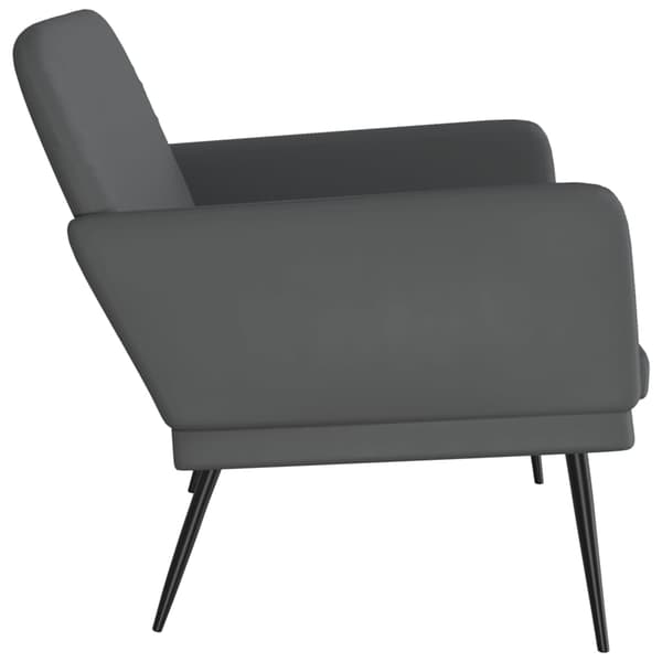 Bänk grå 107x80x81 cm konstläder