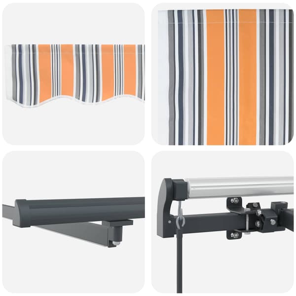 Utfällbar markis Flerfärgsdesign 450 × 300 cm