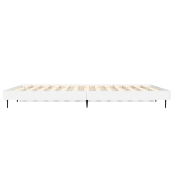 Sängram vit 135x190 cm konstruerat trä