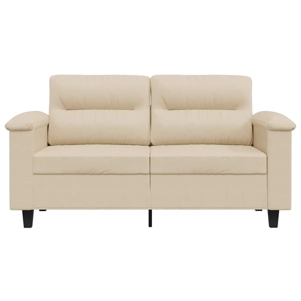 2-sitssoffa gräddvit 120 cm mikrofibertyg