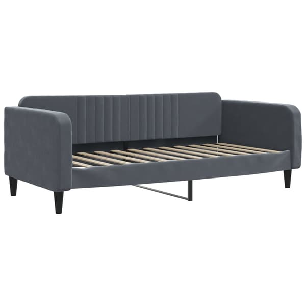 Dagbädd utdragbar mörkgrå 100x200 cm sammet