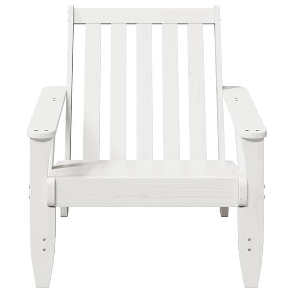 Adirondackstol vit 75x77x77 cm massiv furu