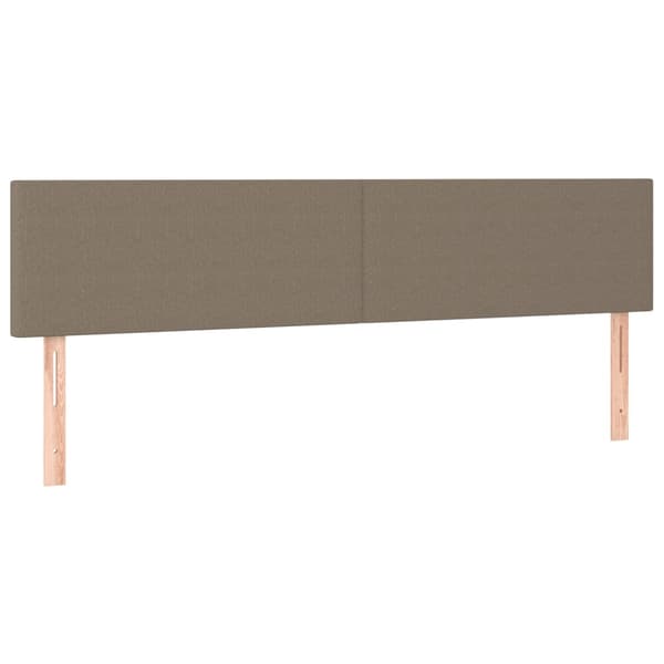 Sänggavlar taupe 200x5x78/88 cm tyg