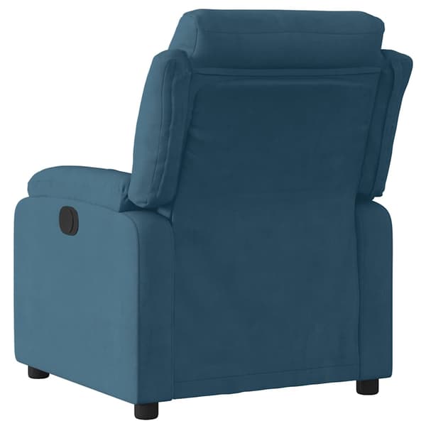 Reclinerfåtölj blå sammet