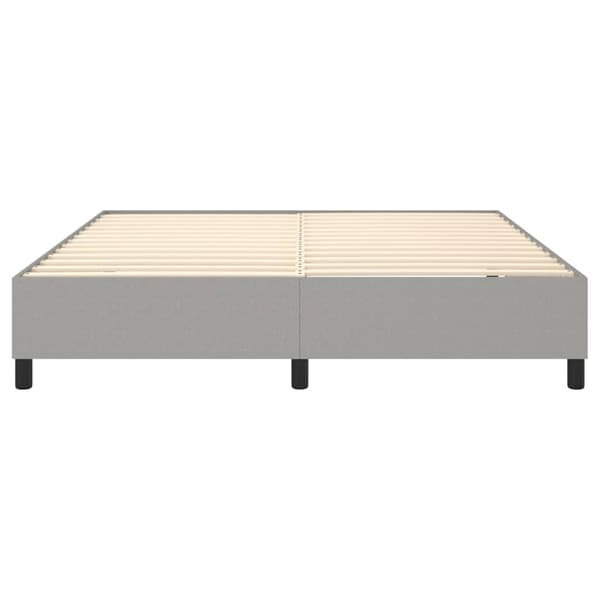 Boxspring-sängram ljusgrå 180x200 cm tyg