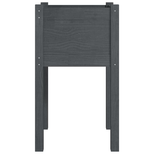Odlingslåda grå 40x40x70 cm massiv furu