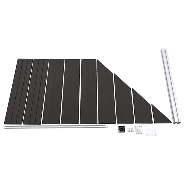 Staketpanel WPC 95x(105-180) cm svart