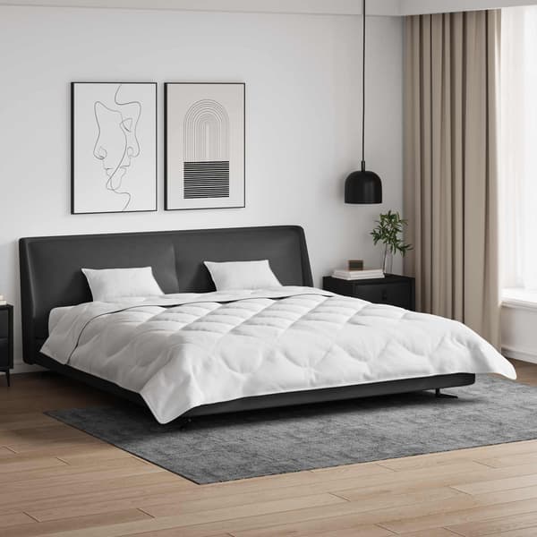 Duntäcke med kudde 3 pcs Vit Mikrofiber