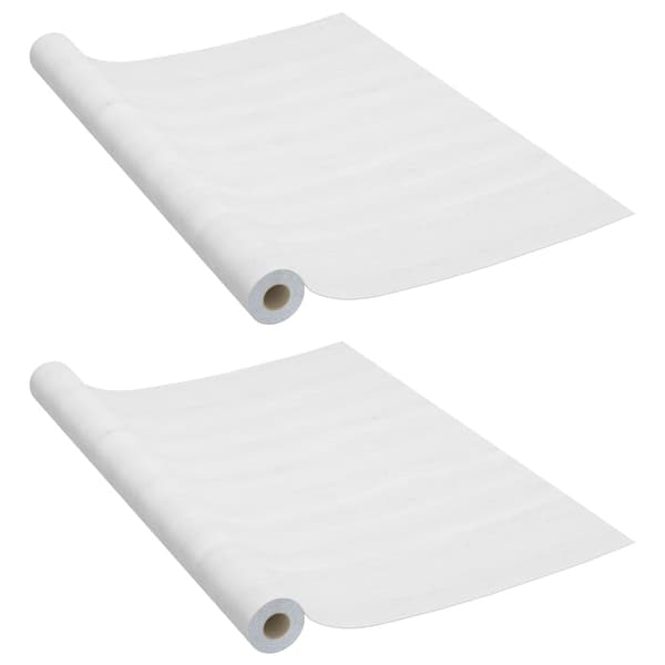 Dekorplast 2 st vitt trä 500x90 cm PVC