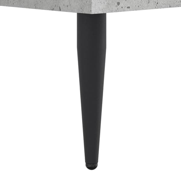 Sängram betonggrå 200x200 cm konstruerat trä