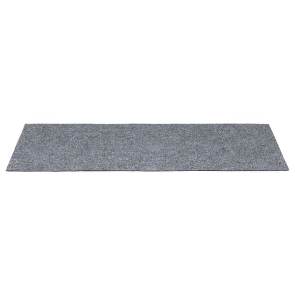 Trappmattor självhäftande 15 st 60x25 cm ljusgrå rektangulära